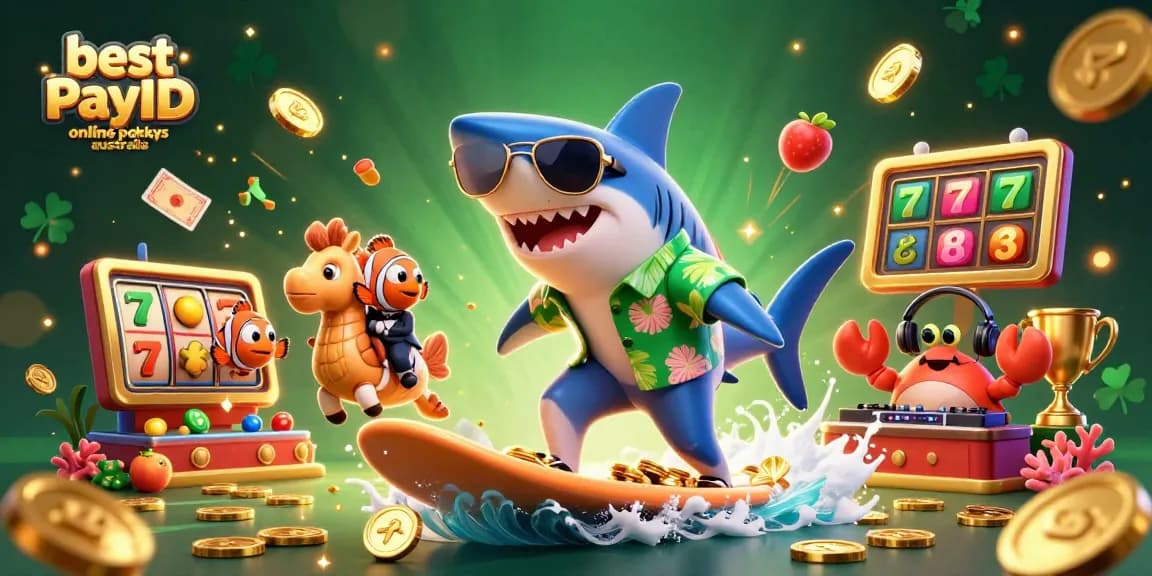 Experience the thrill of the best PayID online pokies Australia with vibrant 3D casino characters.