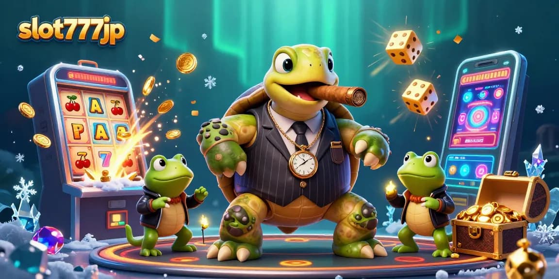 Engage with slot777jp, experiencing thrilling gameplay in a vibrant casino scene.