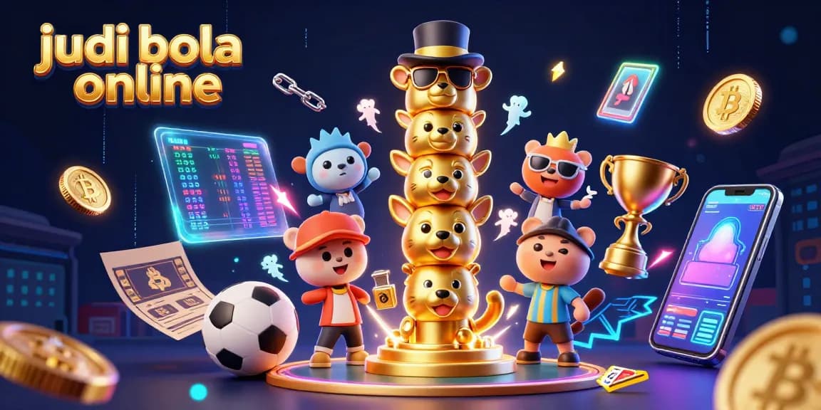 Experience the thrill of judi bola online with dynamic sports betting elements and vibrant digital effects.