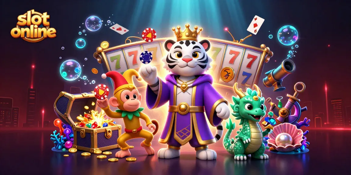 Experience thrilling gameplay on slot online in a vibrant 3D cartoon gambling scene with dynamic characters.