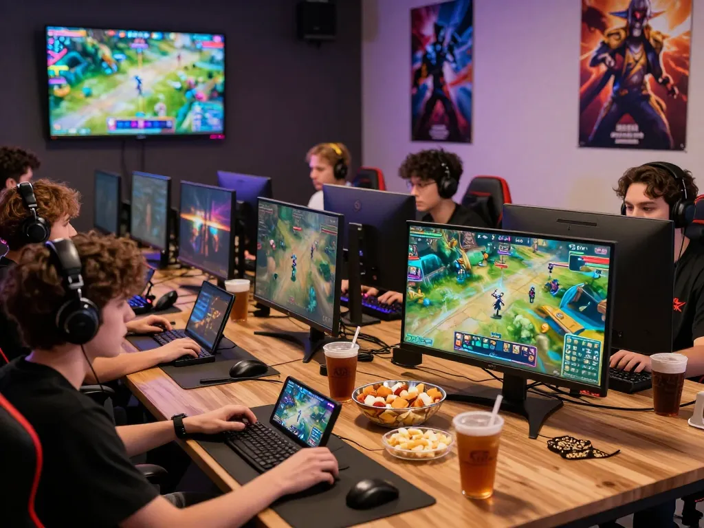 Exciting online gaming atmosphere with players engaging in 88aa games.