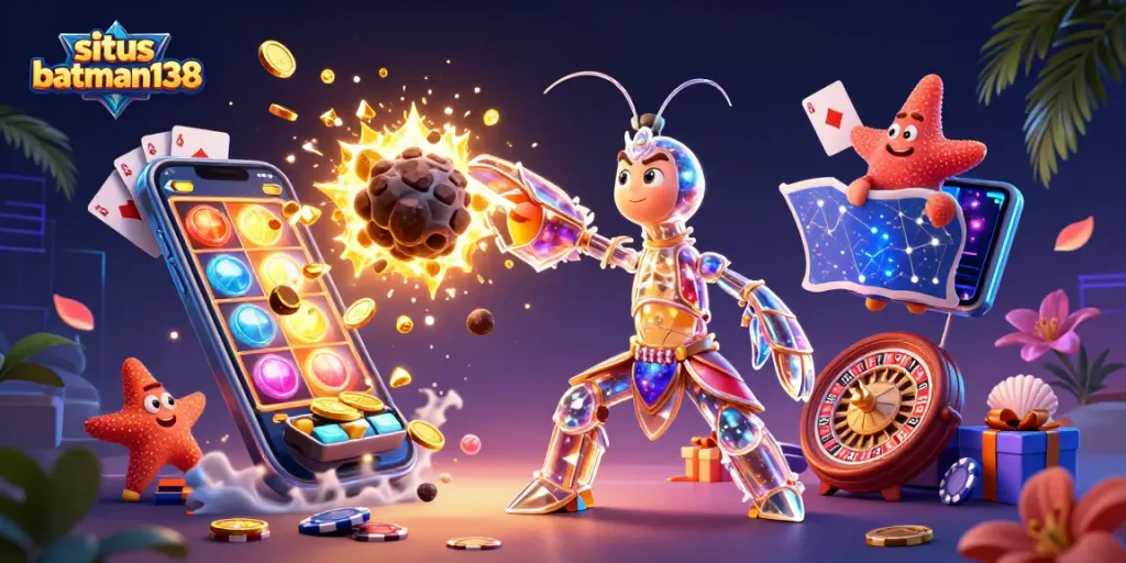 Situs batman138 menghadirkan ilustrasi kasino 3D yang memukau dengan karakter unik untuk pemain slot.