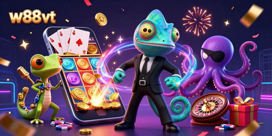 Trải nghiệm cá cược hấp dẫn tại w88 vt với chameleon điệp viên và các trò chơi đa dạng.
