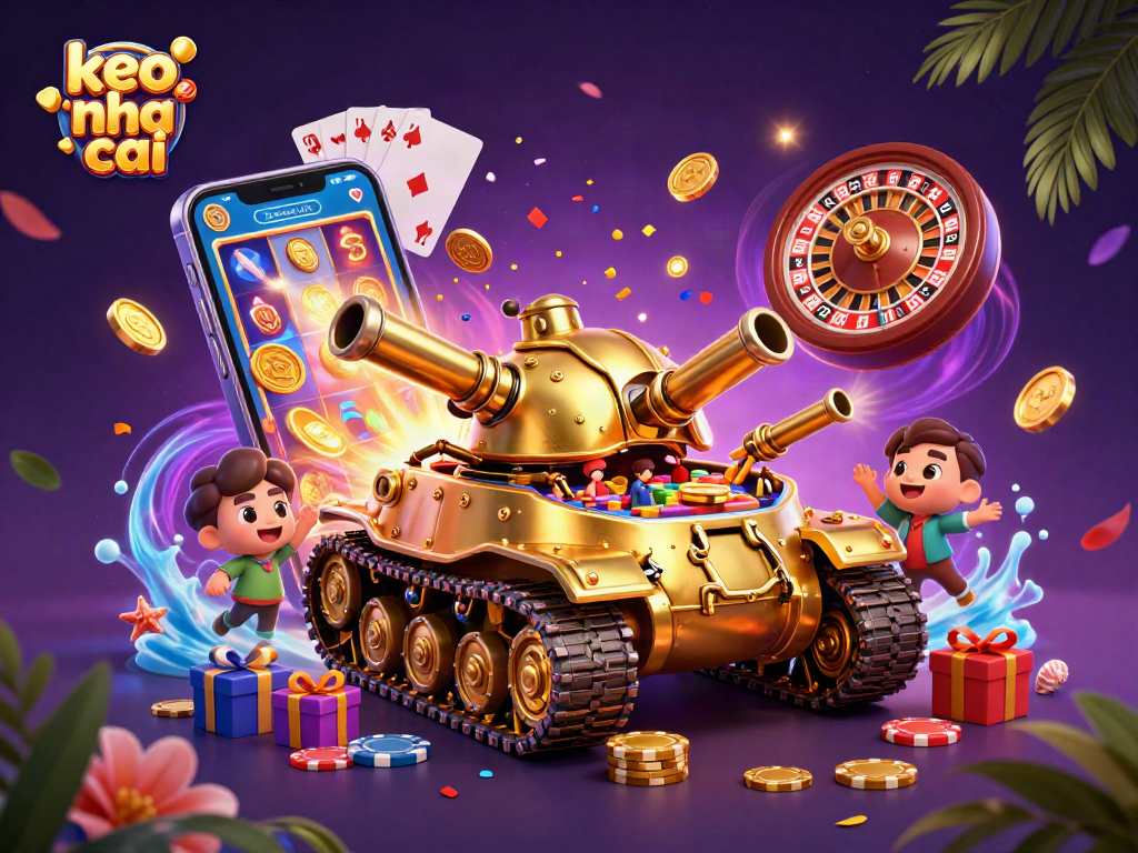 Engage with keo nha cai's vibrant digital casino world featuring animated gameplay elements.