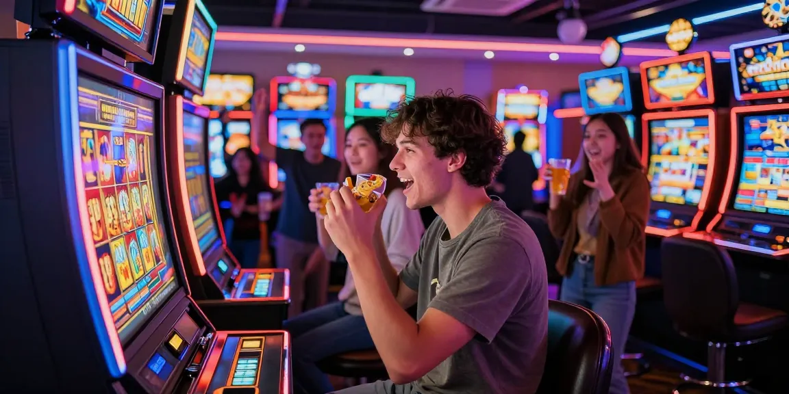 Pengalaman bermain slot gacor di vegas123 dengan pemain merayakan kemenangan.