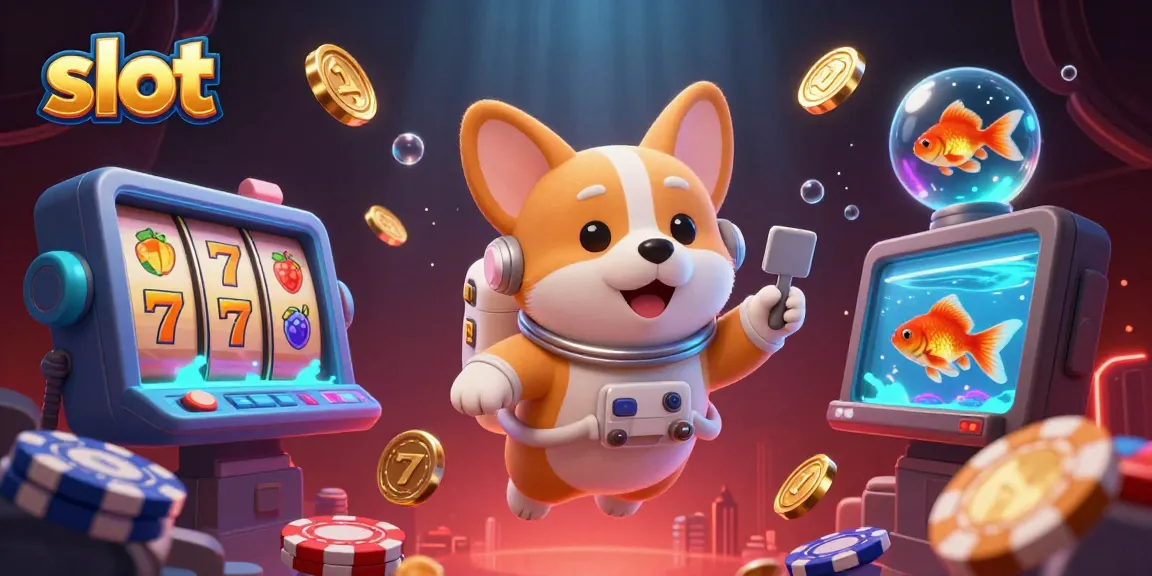 Spin the slot reels with excitement in this vibrant casino illustration.