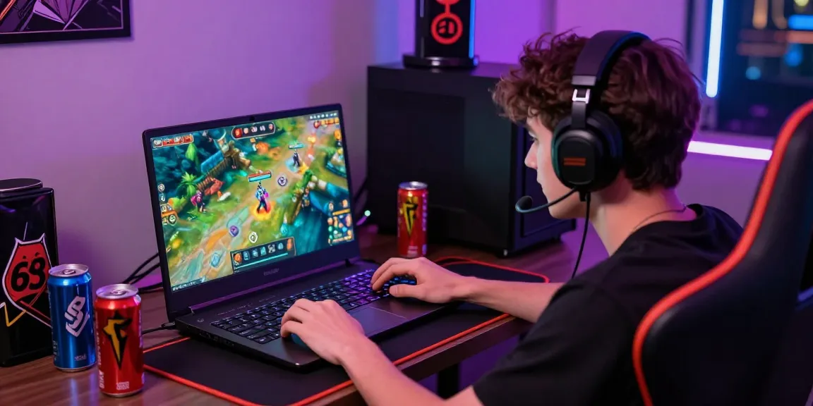 Player engaged in game bài 68 at a modern gaming setup with vibrant visuals.