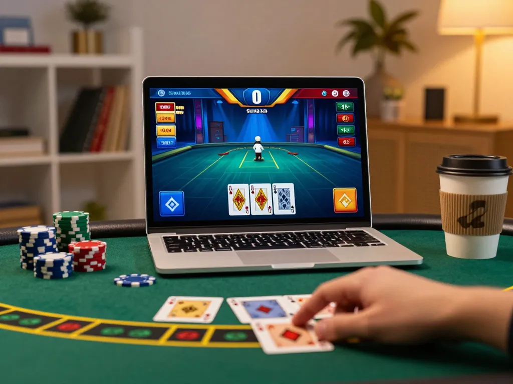 Experience online casinos in Canada while playing blackjack from a cozy home setting.
