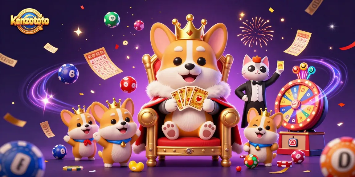 Engage with the thrilling world of kenzototo featuring vibrant lottery elements and playful characters in dynamic action.