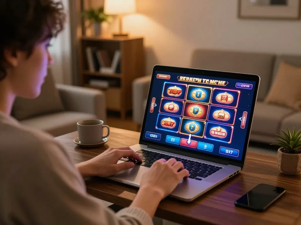 Engaging gameplay on vt88 online casino with vibrant slot graphics and cozy atmosphere