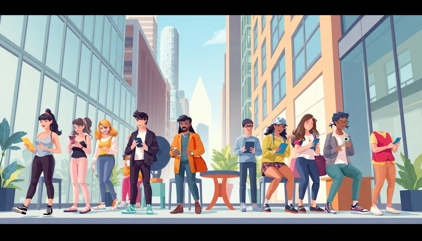 Discover OnlyFans Nearby Creators thriving in a vibrant urban setting, showcasing diverse creators engaging with audiences.