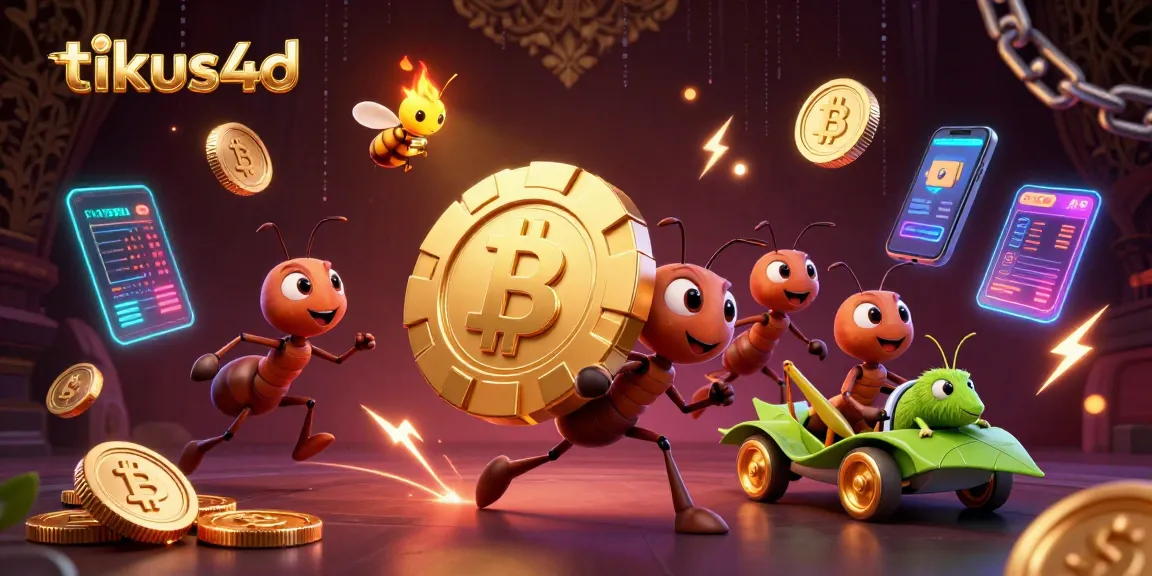 Engage with tikus4d as ants navigate a thrilling heist in a vibrant casino escape scene.