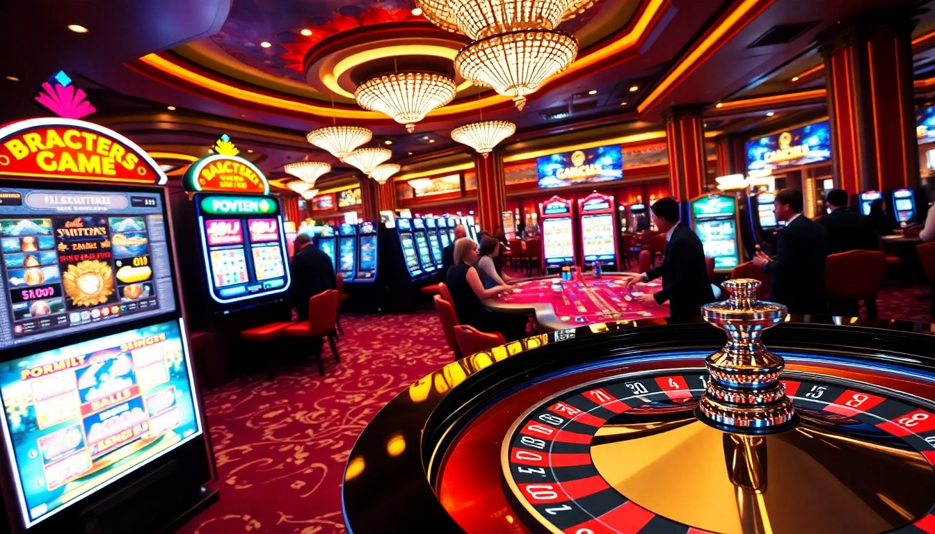 Experience the thrill of bro138 slot gaming with vibrant machines and excited players.