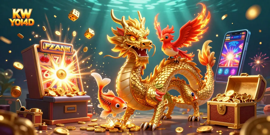 Menggoda keberuntungan dengan KW YOI4D, naga emas dan permainan kasino 3D.