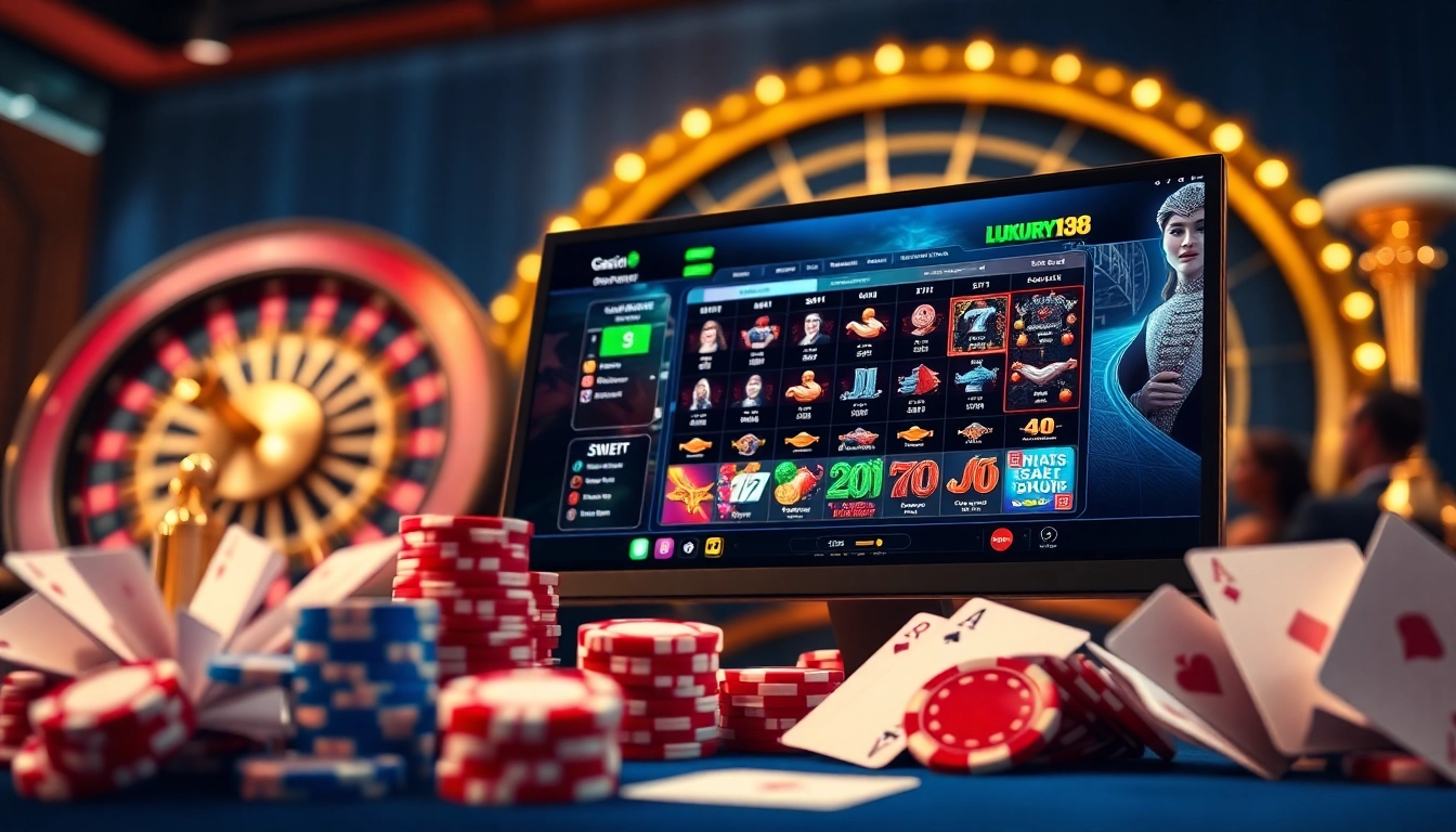 Experience thrilling online gaming at luxury138 with vibrant casino elements and player strategies.
