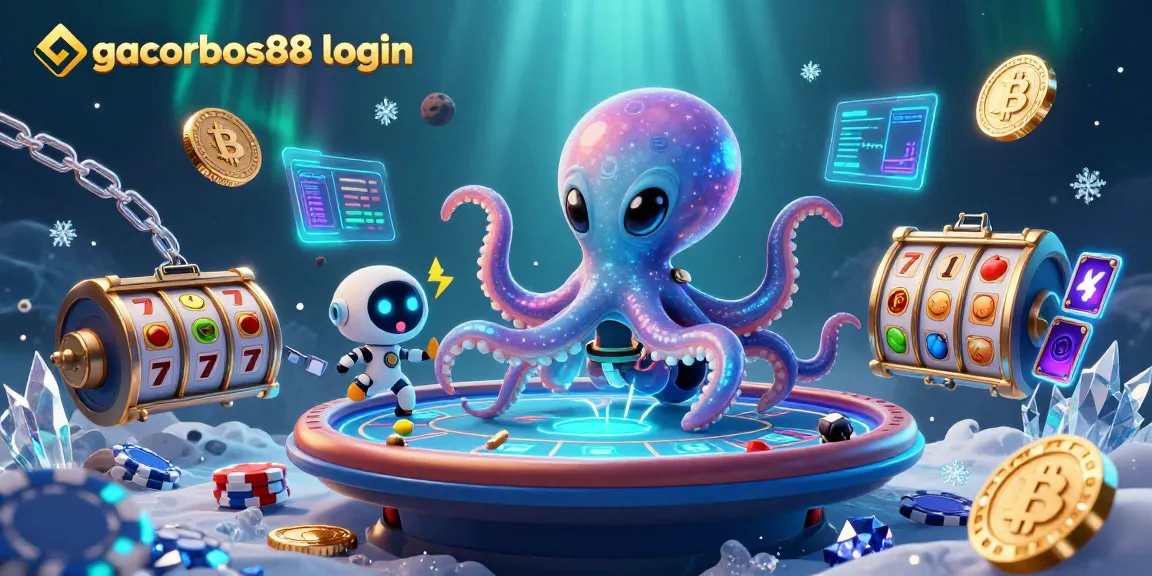 Win big with gacorbos88 login at our holographic poker table featuring an alien octopus!