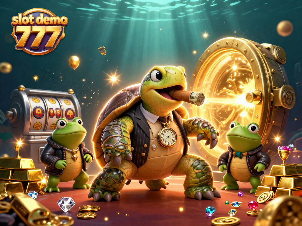 Play slot demo 777 with the animated snapping turtle, groovy bullfrog enforcers, and illuminating treasures.