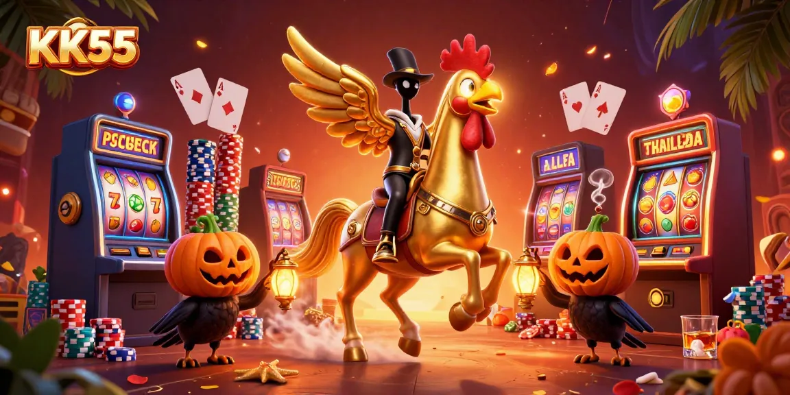 Experience thrilling gameplay at KK55 with a vibrant casino scene filled with exciting slot machines.