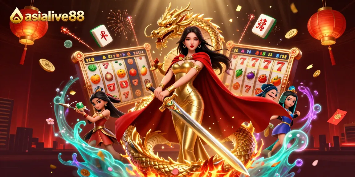 Experience thrilling action at asialive88 with 3D slot reels, ancient warrior queen, and dynamic celebrations.