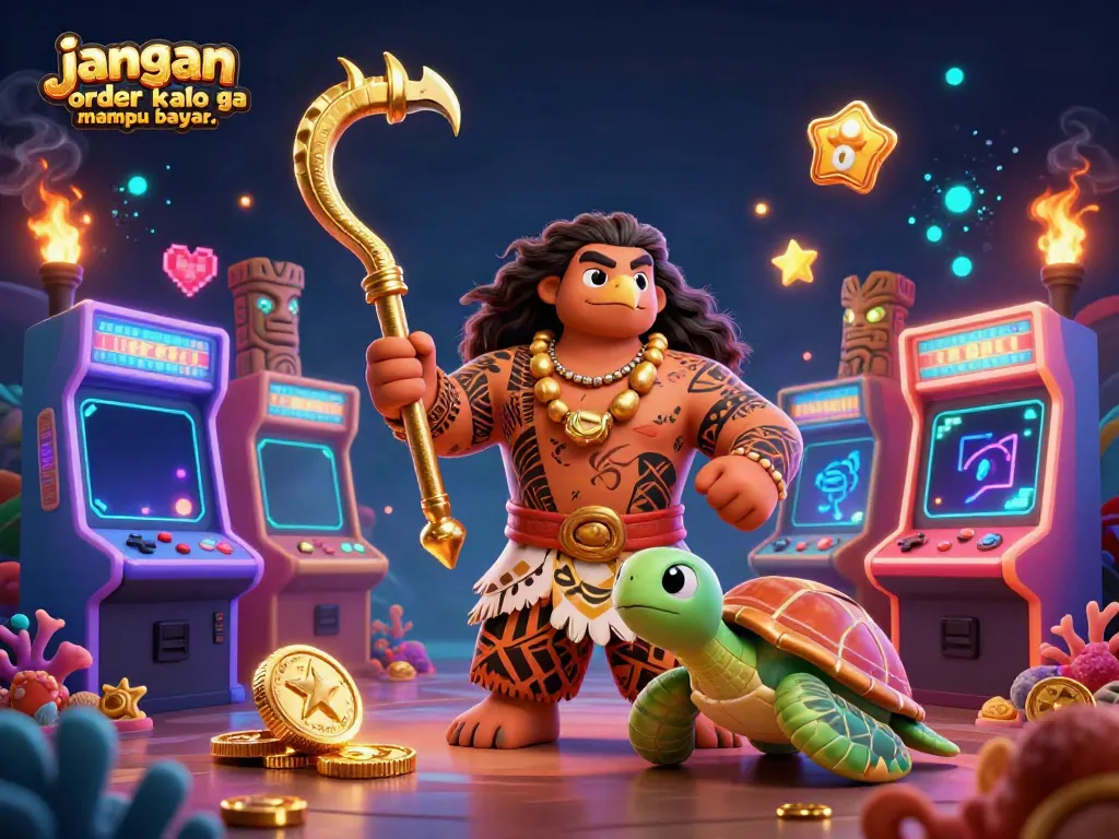 Engage in thrilling arcade fish shooting action with the motto 'jangan order kalo ga mampu bayar..' at IDEBET showcasing vibrant visuals.