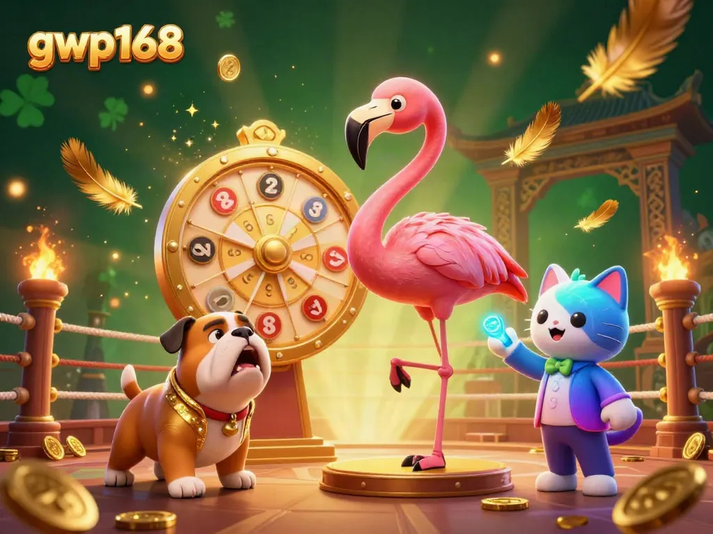 GWP168 menampilkan fitur menarik dari platform game online dengan suasana meriah dan elemen kasino.