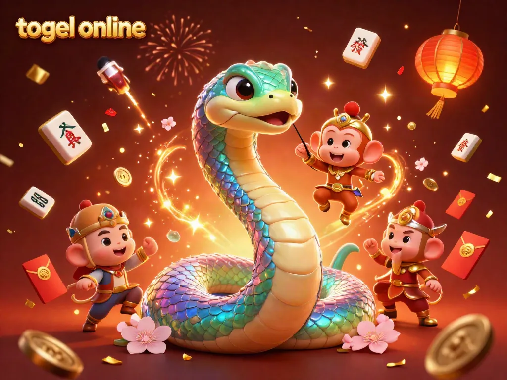 Experience the excitement of togel online with vibrant characters, celebrating luck and fortune.
