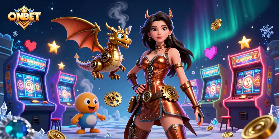 Engage with ONBET's vibrant casino adventure showcasing colorful characters and dynamic gaming elements.