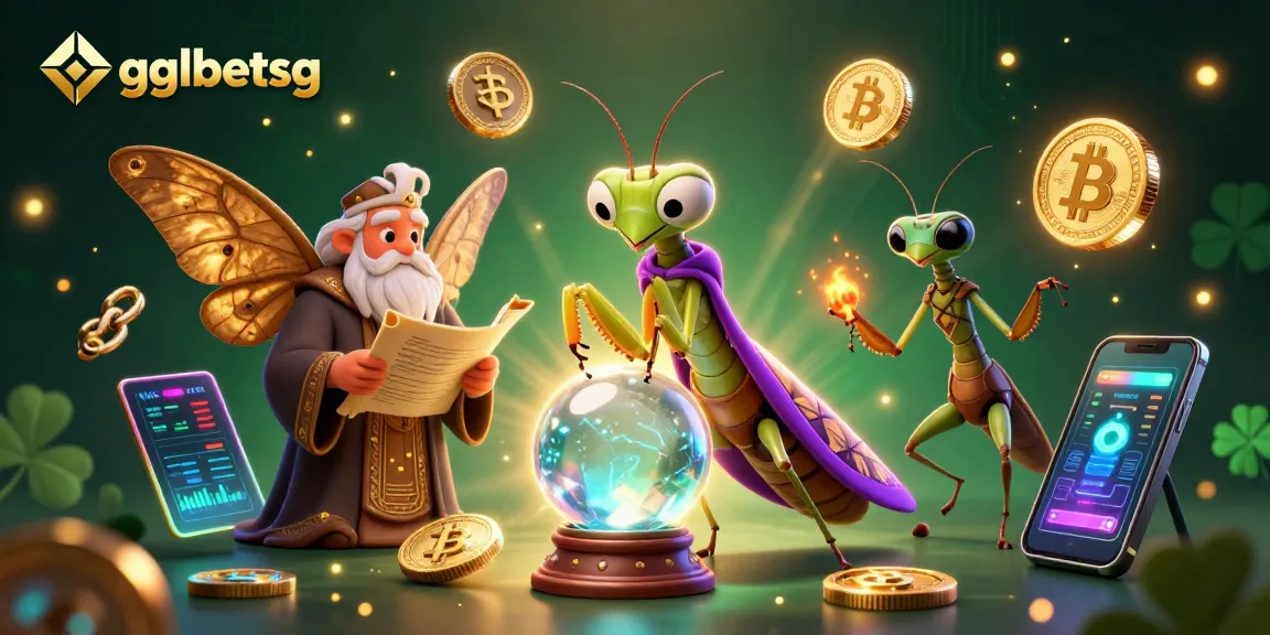 Win big with gglbetsg through dynamic esports betting illustrated by fortune tellers and vibrant crypto elements.