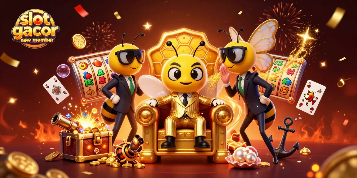 Experience thrilling wins at slot gacor new member, surrounded by energetic gameplay and vibrant casino elements.