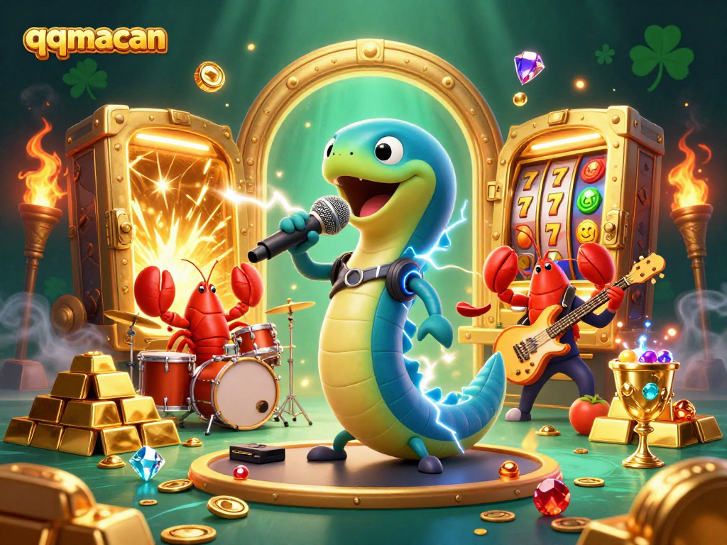Experience thrilling gameplay with qqmacan as electric eel DJ ignites the underwater casino stage.