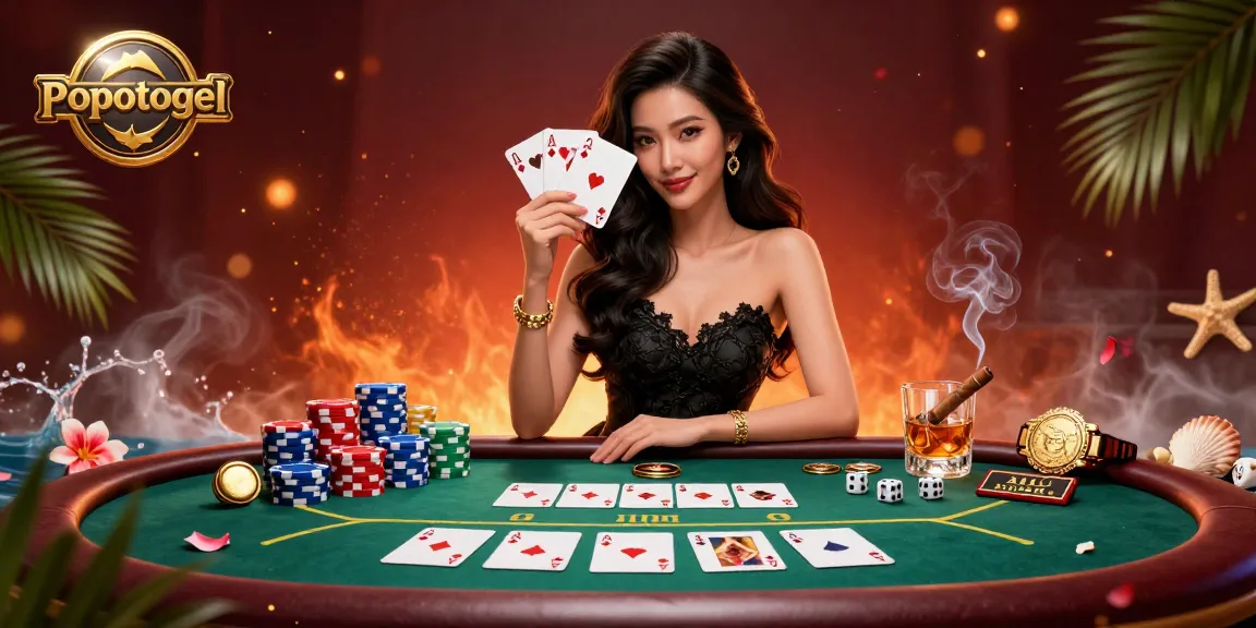 Experience the thrill of popotogel with dynamic poker action showcased in an elegant casino setting.