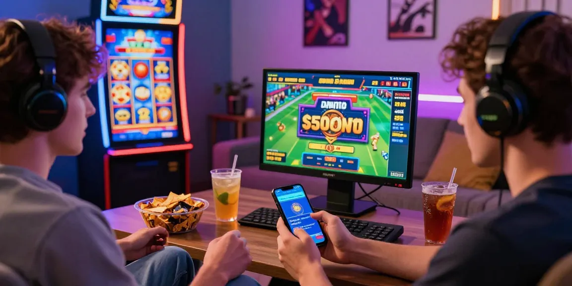 Exciting scene of a player enjoying esportes da sorte juegos on mobile with vibrant casino themes and cozy atmosphere.