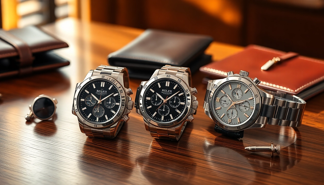 Showcase of exquisite replica watches highlighting luxury and craftsmanship.