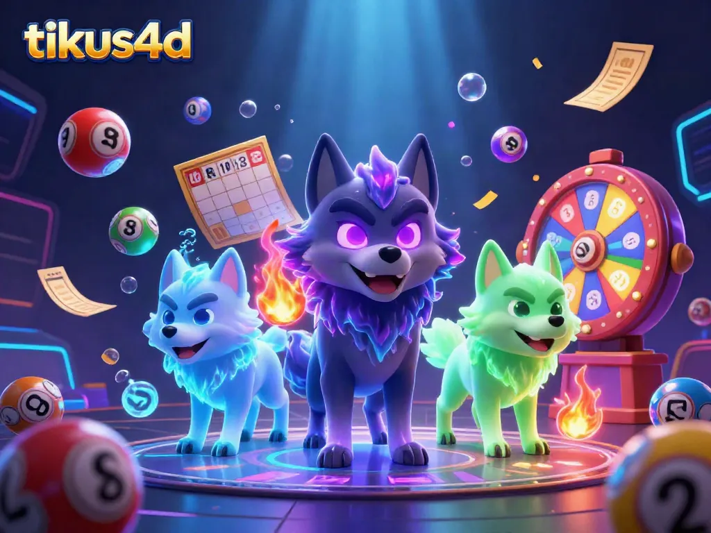 Experience the thrill of tikus4d with a vibrant 3D scene capturing lottery excitement and energy.