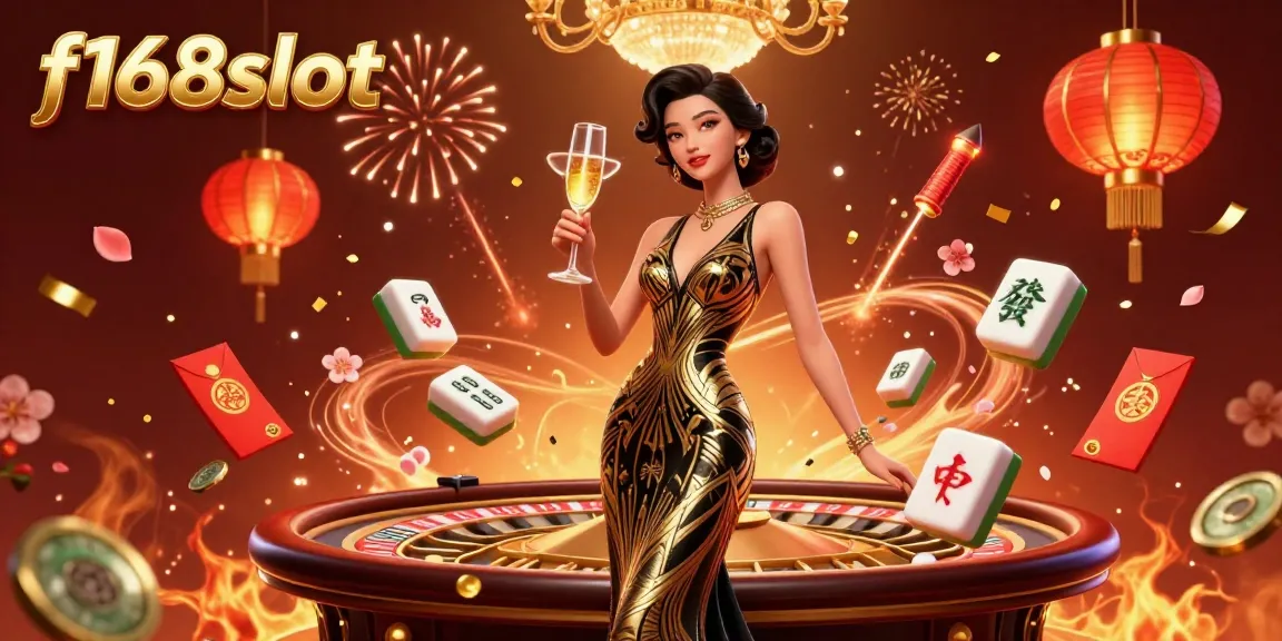 Experience the thrilling world of f168slot with dynamic gaming elements celebrating rich casino culture.