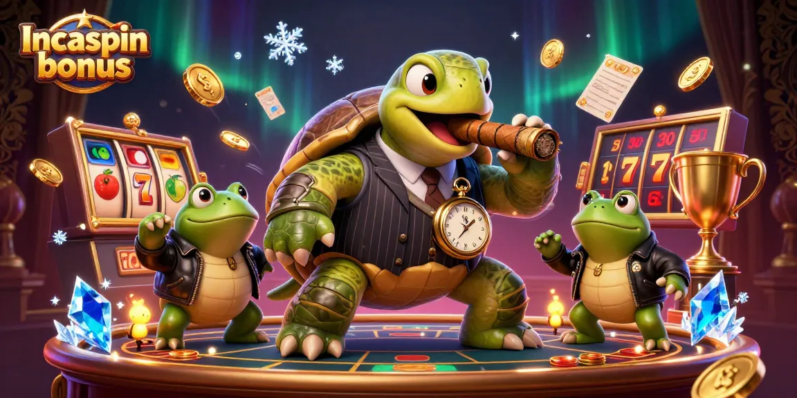 Experience the thrill of the Incaspin bonus with this vibrant casino-themed illustration.