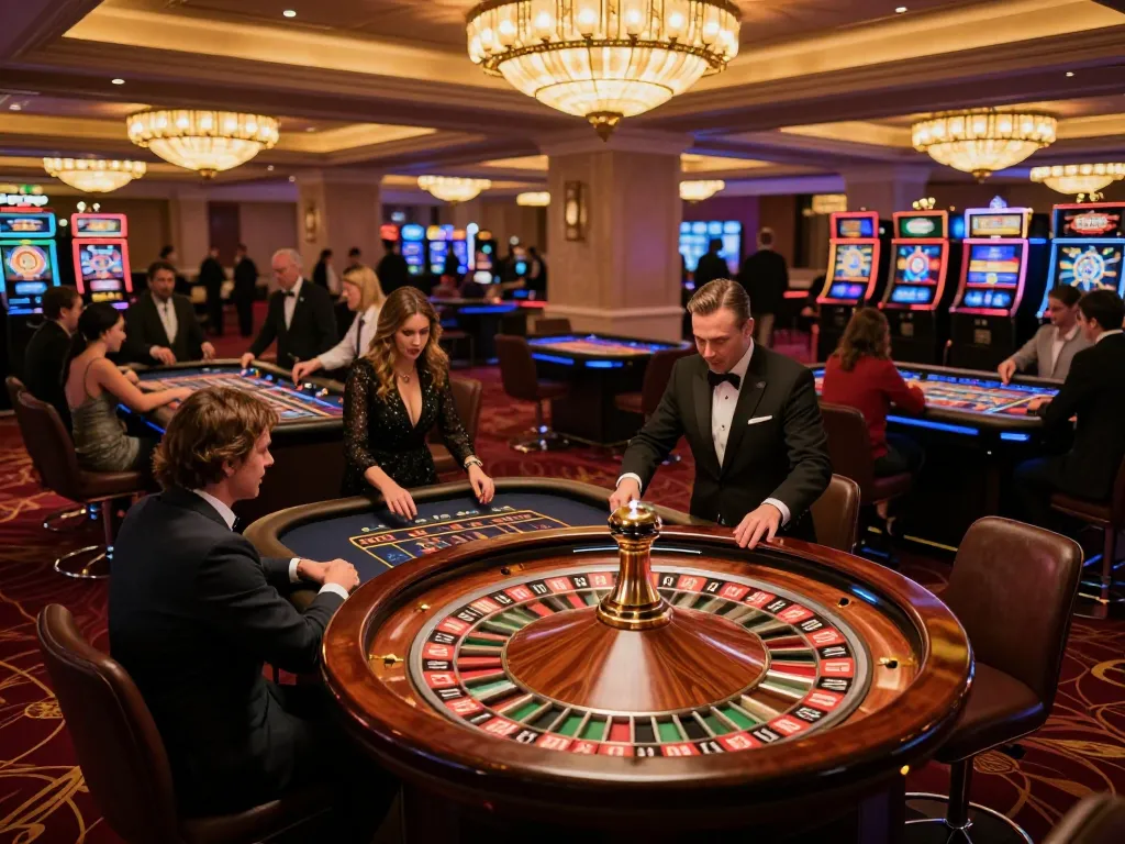 Experience thrilling gameplay at 789WIN with a vibrant roulette scene in an upscale casino venue