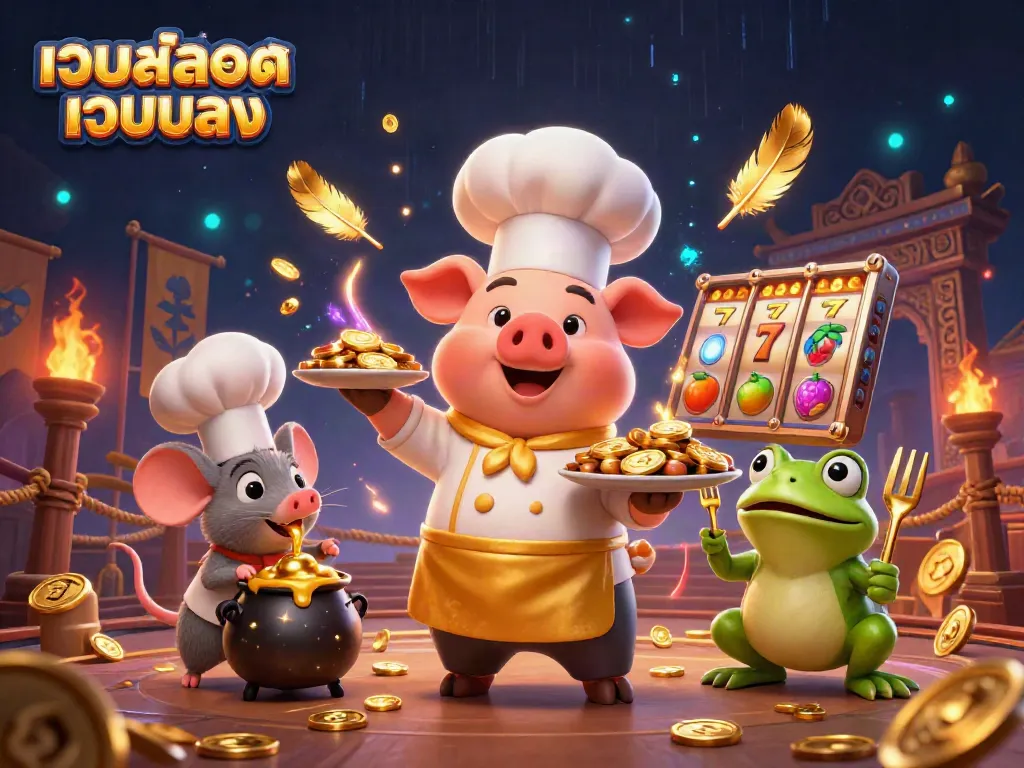 เล่นเกมสล็อตบนเว็บสล็อตเว็บตรง ด้วยการตกแต่งสุดตระการตาจากเจ้าหมูเชฟ