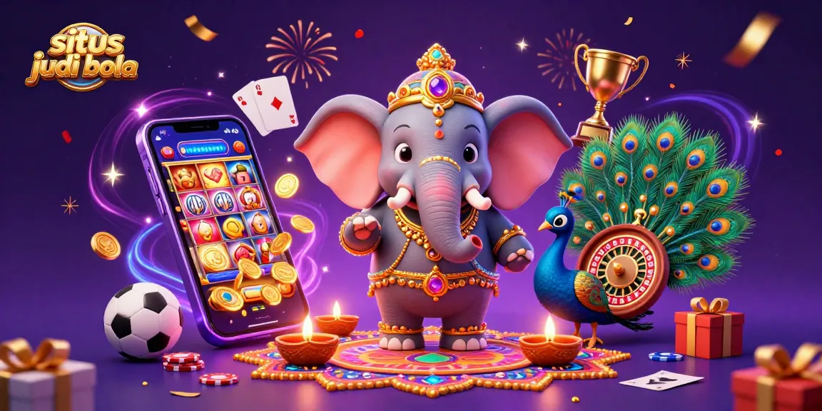 Engage with situs judi bola as sports betting elements sparkle in a vibrant 3D celebration scene.