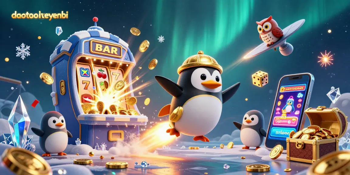 Join the thrilling adventure at daotaolaixeyenbai with a golden penguin racing toward casino riches!