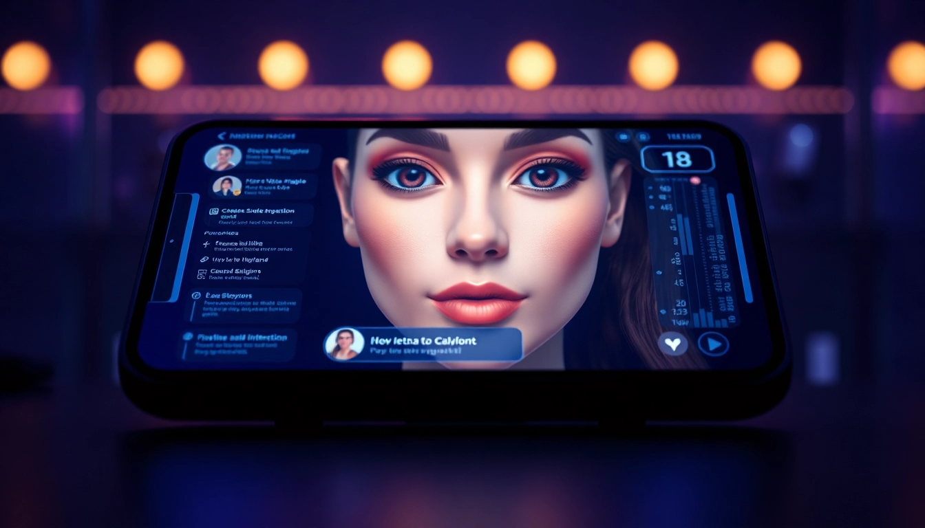 Engaging AI NSFW chatbot interface featuring a lifelike avatar and immersive chat experience