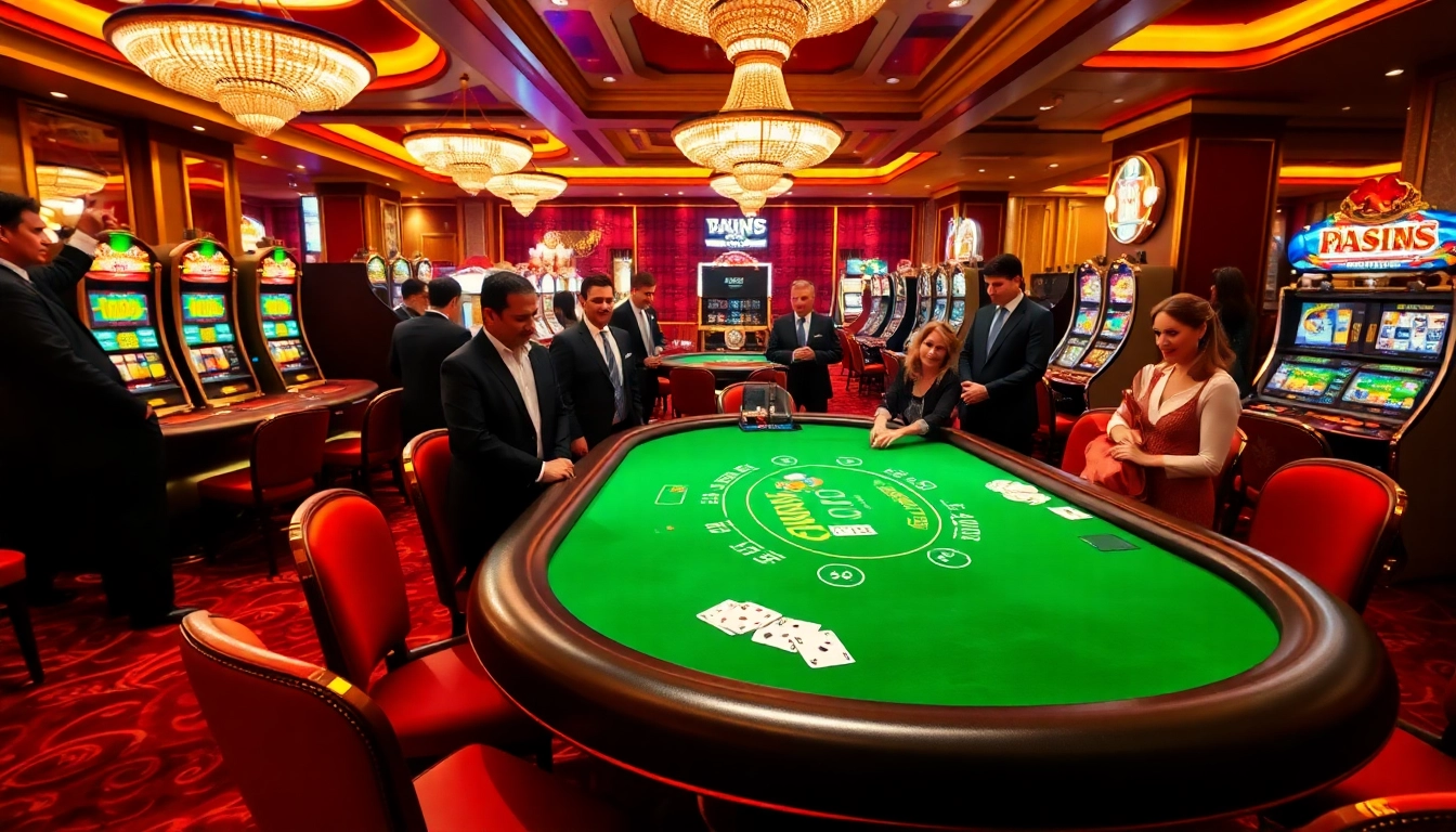 A vibrant blackjack table scene at https://789win.associates/ featuring enthusiastic players and dealers.